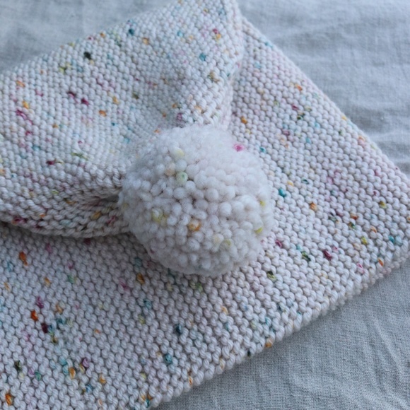 Misha & Puff Adult Merino Wool Garter Hat In Stained Glass Confetti - Picture 5 of 11